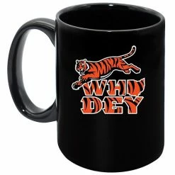 Coupon 👏 Unbranded Black Cincinnati Bengals 15oz. Who Dey Mug 🎉