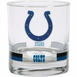 New 😀 Unbranded Indianapolis Colts Banded Rocks Glass 💯