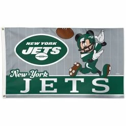 Cheapest 🎁 Unbranded WinCraft New York Jets 3' X 5' Disney One-Sided Flag 🧨