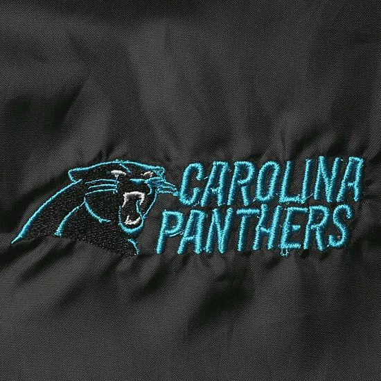 Deals 👍 Unbranded Men's Black Carolina Panthers Coaches Classic Raglan Full-Snap Windbreaker Jacket ✔️ - Image 4