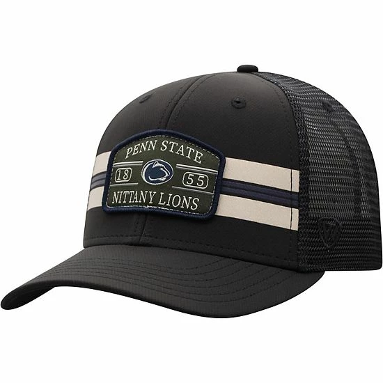 Promo 😉 Unbranded Men's Top Of The World Black Penn State Nittany Lions Night Surf Trucker Snapback Hat ⌛