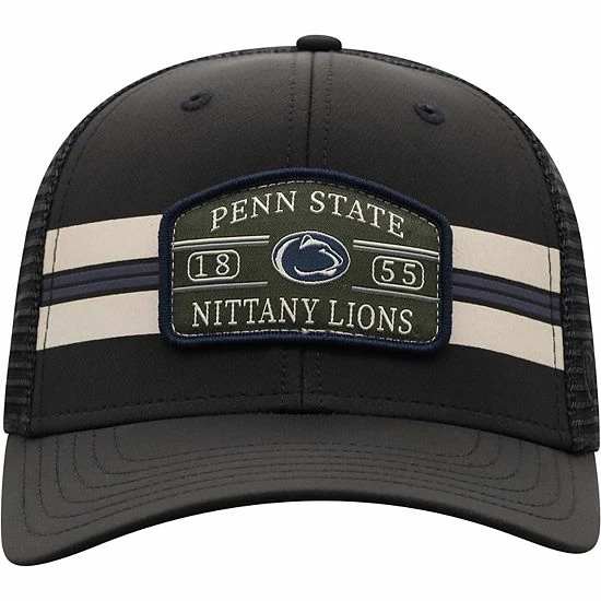Promo 😉 Unbranded Men's Top Of The World Black Penn State Nittany Lions Night Surf Trucker Snapback Hat ⌛ - Image 2