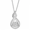 Hot Sale 🤩 Unbranded Sterling Silver 1/4 Carat T.W. Diamond Teardrop Pendant 😀