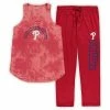Deals 💯 Unbranded 👩 Women's Concepts Sport Red Philadelphia Phillies Plus Size Jersey Tank Top & Pants Sleep Set 👏