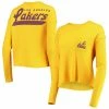 New ✔️ Unbranded 👩 Women's Junk Food Gold Los Angeles Lakers Pocket Thermal Tri-Blend Long Sleeve T-Shirt 🥰