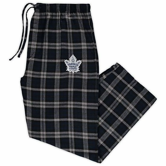 Best Sale ๐ Unbranded Men's Concepts Sport Navy/Gray Toronto Maple Leafs Big & Tall Parkway Flannel Pants ๐