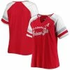 Cheap 🔥 Unbranded 👩 Women's Crimson Alabama Crimson Tide Plus Size Arch Raglan Notch Neck T-Shirt 👍