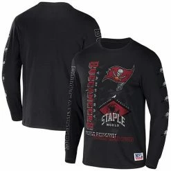 Best deal ✔️ Unbranded Men's NFL X Staple Black Tampa Bay Buccaneers World Renowned Long Sleeve T-Shirt ✔️