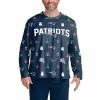 Budget 🌟 Unbranded Men's FOCO Navy New England Patriots Ugly Sweater Long Sleeve T-Shirt 😍