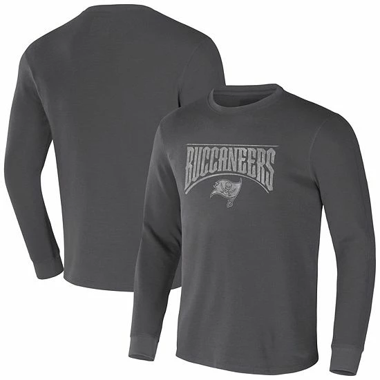 Budget ๐ Unbranded Men's NFL X Darius Rucker Collection By Fanatics Charcoal Tampa Bay Buccaneers Long Sleeve Thermal T-Shirt ๐ฏ - Image 2