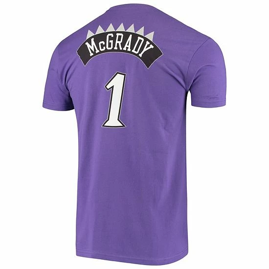 Hot Sale ⌛ Unbranded Men's Mitchell & Ness Tracy McGrady Purple Toronto Raptors Hardwood Classics Stitch Name & Number T-Shirt 👏 - Image 4