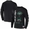 Hot Sale 🔥 Unbranded Men's NFL X Staple Black New York Jets World Renowned Long Sleeve T-Shirt 😉