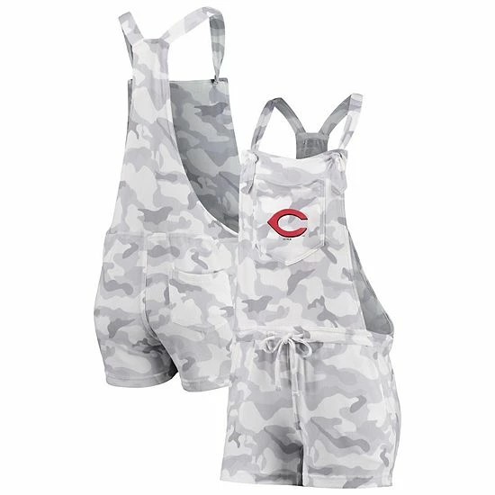 Budget ❤️ Unbranded 👩 Women's Concepts Sport Gray Cincinnati Reds Camo Overall Romper 🥰 - Image 2