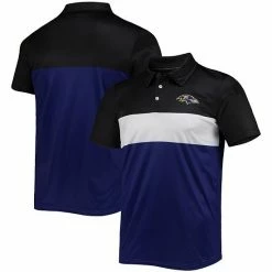 Best deal 🧨 Unbranded Men's FOCO Black/Purple Baltimore Ravens Retro Colorblock Polo 😍