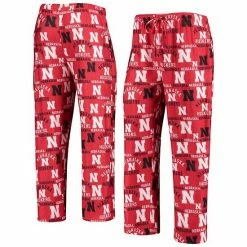 New 😉 Unbranded Men's Concepts Sport Scarlet Nebraska Huskers Flagship Allover Print Sleep Pants 🥰