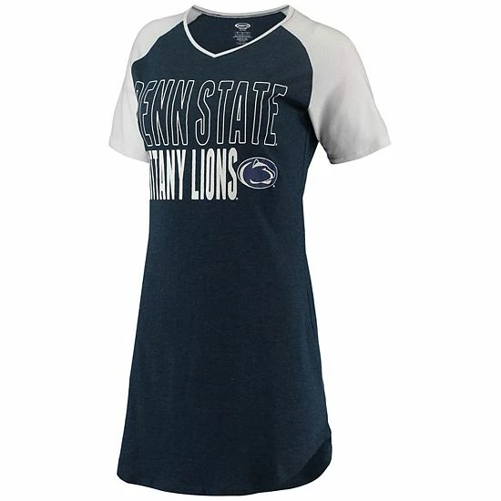 Cheapest ✨ Unbranded 👩 Women's Concepts Sport Navy/White Penn State Nittany Lions Raglan V-Neck Nightshirt 💯 - Image 3