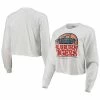 Deals 🥰 Unbranded 👩 Women's White Auburn Tigers Retro Campus Crop Long Sleeve T-Shirt ✔️