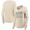 Coupon 🤩 Unbranded 👩 Women's Junk Food Oatmeal Brooklyn Nets Sunday Thermal Tri-Blend Long Sleeve T-Shirt 💯