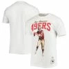 Hot Sale 🎉 Unbranded Men's Mitchell & Ness Joe Montana San Francisco 49ers White 75th Anniversary Player Graphics T-Shirt 😉