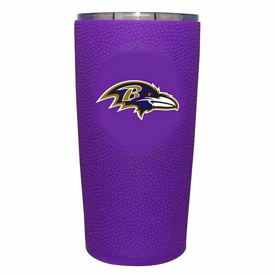 Promo ❤️ Unbranded Baltimore Ravens 20oz. Stainless Steel With Silicone Wrap Tumbler 🔥