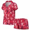 Cheapest ⌛ Unbranded 👩 Women's Concepts Sport Red Philadelphia Phillies Flagship Allover Print Top & Shorts Sleep Set 🔥