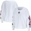 Coupon 😀 Unbranded 👩 Women's WEAR By Erin Andrews White Chicago Cubs Celebration Cropped Long Sleeve T-Shirt 🛒
