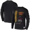 Promo 🔔 Unbranded Men's NFL X Staple Black Washington Commanders World Renowned Long Sleeve T-Shirt 🧨