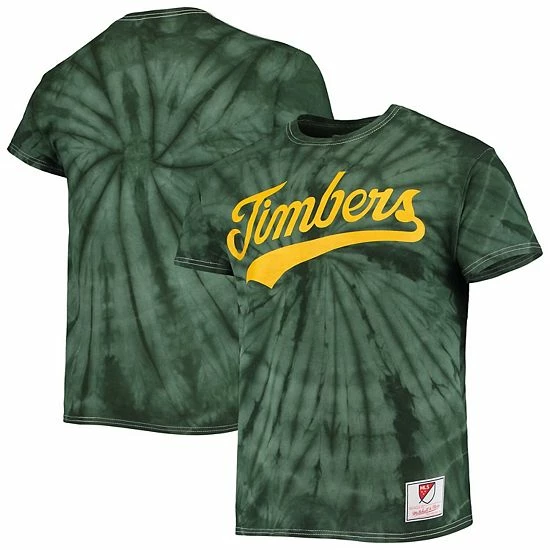 Brand new โค๏ธ Unbranded Men's Mitchell & Ness Green Portland Timbers Since '96 Tie-Dye T-Shirt ๐