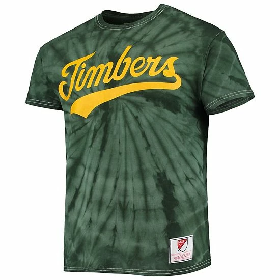 Brand new โค๏ธ Unbranded Men's Mitchell & Ness Green Portland Timbers Since '96 Tie-Dye T-Shirt ๐ - Image 3