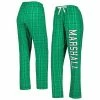 Flash Sale 💯 Unbranded 👩 Women's Kelly Green/Black Marshall Thundering Herd Haley Flannel Pants 🎁