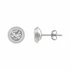 Cheap 🔔 Unbranded 10k White Gold Lab-Created White Sapphire Stud Earrings 🎁