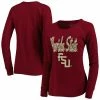 Coupon 🛒 Unbranded 👩 Women's Garnet Florida State Seminoles Payton Elbow Patch Slub Raglan Long Sleeve T-Shirt 🌟