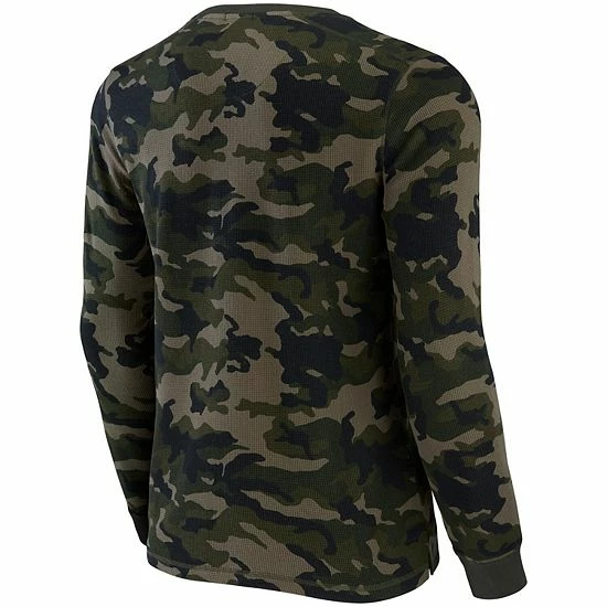 Wholesale 👏 Unbranded Men's NFL X Darius Rucker Collection By Fanatics Camo Chicago Bears Thermal Henley Long Sleeve T-Shirt 🌟 - Image 4