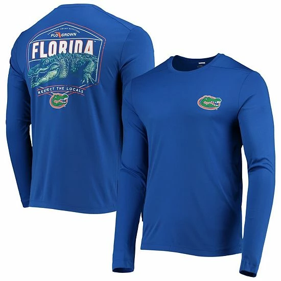 Deals 🔔 Unbranded Men's FloGrown Royal Florida Gators Respect The Locals Long Sleeve T-Shirt ✨ - Image 2
