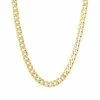 Promo ✨ Unbranded Men's 18k Gold Over Silver 6.9 Mm Curb Chain Necklace 😀