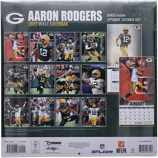 Best reviews of ๐ Unbranded Aaron Rodgers Green Bay Packers 2023 Player Calendar โ - Image 3