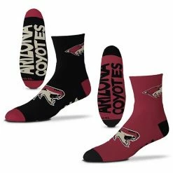 Budget 👍 Unbranded Men's For Bare Feet Arizona Coyotes 2-Pack Team Quarter-Length 🧦 Socks ⌛
