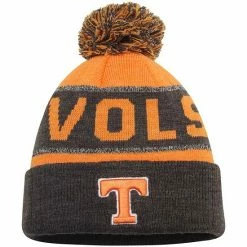 Cheap 💯 Unbranded Youth Top Of The World Tennessee Orange Tennessee Volunteers Below Zero Cuffed Knit Hat With Pom 🔔