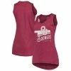 Top 10 👏 Unbranded 👩 Women's Pressbox Crimson Oklahoma Sooners Ferris Melange V-Neck Tank Top 🔔