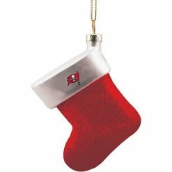 Cheapest 👏 Unbranded Tampa Bay Buccaneers Logo Blown Glass Stocking Ornament 😀