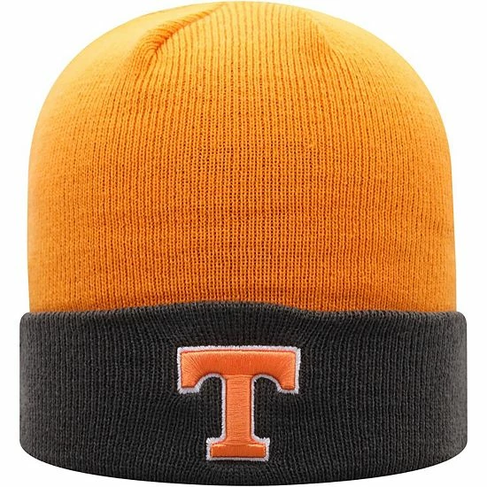 Coupon ❤️ Unbranded Men's Top Of The World Tennessee Orange/Charcoal Tennessee Volunteers Core 2-Tone Cuffed Knit Hat ✔️