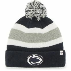 Outlet 👏 Unbranded Men's '47 Navy Penn State Nittany Lions Breakaway Cuffed Knit Hat With Pom 🧨