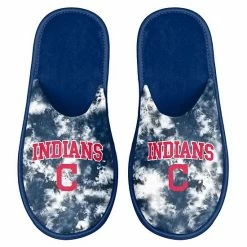 Wholesale 🔥 Unbranded 👩 Women's FOCO Cleveland Indians Iconic Logo Scuff Slippers 🌟