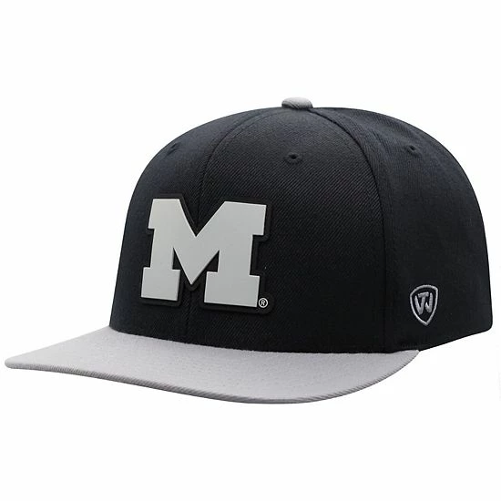 Budget ⭐ Unbranded Youth Top Of The World Black/Gray Michigan Wolverines Atticus Snapback Hat 🔔 - Image 2
