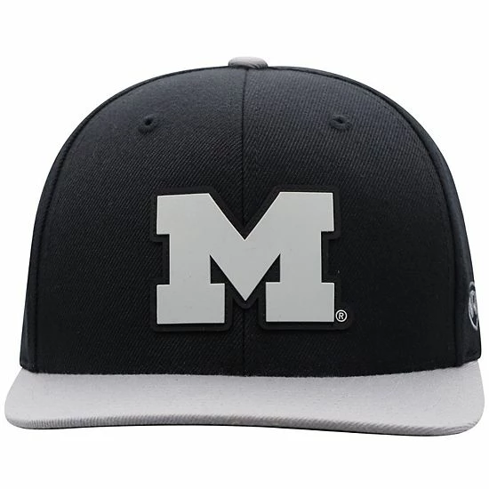 Budget ⭐ Unbranded Youth Top Of The World Black/Gray Michigan Wolverines Atticus Snapback Hat 🔔 - Image 3