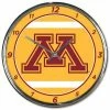 Promo 😉 Unbranded WinCraft Minnesota Golden Gophers Round Chrome Team Wall Clock 🛒