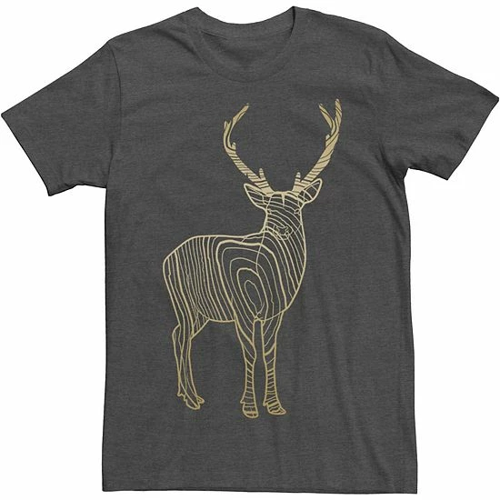 Budget ๐ Unbranded Big & Tall Fifth Sun Stag Tree Grain Animal Tee ๐