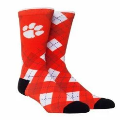 Coupon 👏 Unbranded Men's Rock Em 🧦 Socks Clemson Tigers HyperOptic Argyle 👗 Dress 🧦 Socks 🌟