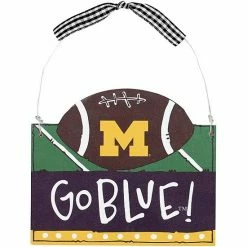 Cheapest 🧨 Unbranded Michigan Wolverines Logo Football Ornament ❤️