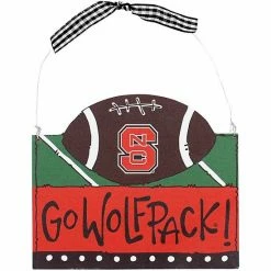 Best Sale 🧨 Unbranded NC State Wolfpack Logo Football Ornament 🎁